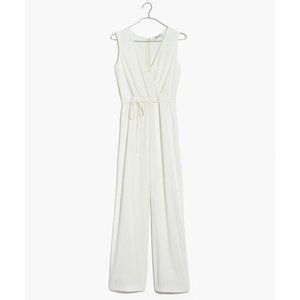 Madewell Tie-waist Wide-leg Wrap Jumpsuit